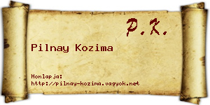 Pilnay Kozima névjegykártya